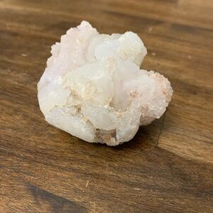 Raw Pink Chalcedony with druzy